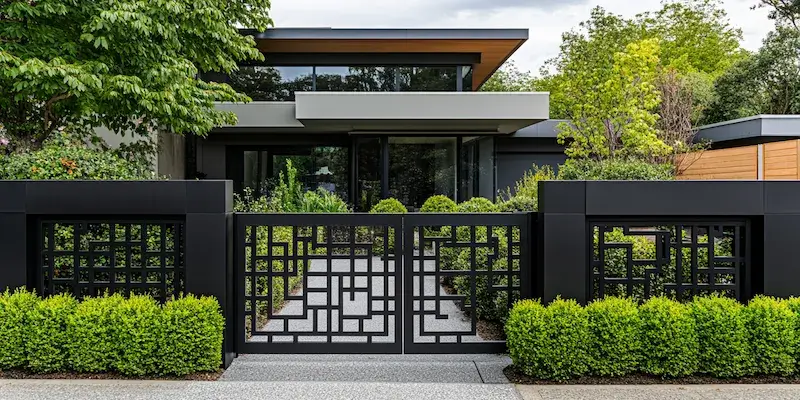 Modern Zaun aus Polen